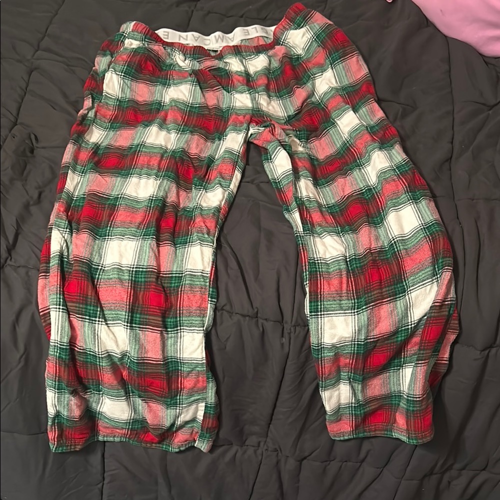 Plaid Lounge Pants in Red and Green